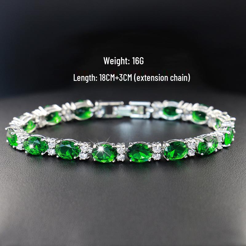 Women's Multicolor Zircon Crystal Bracelet - Non-Fading Gemstone Jewelry