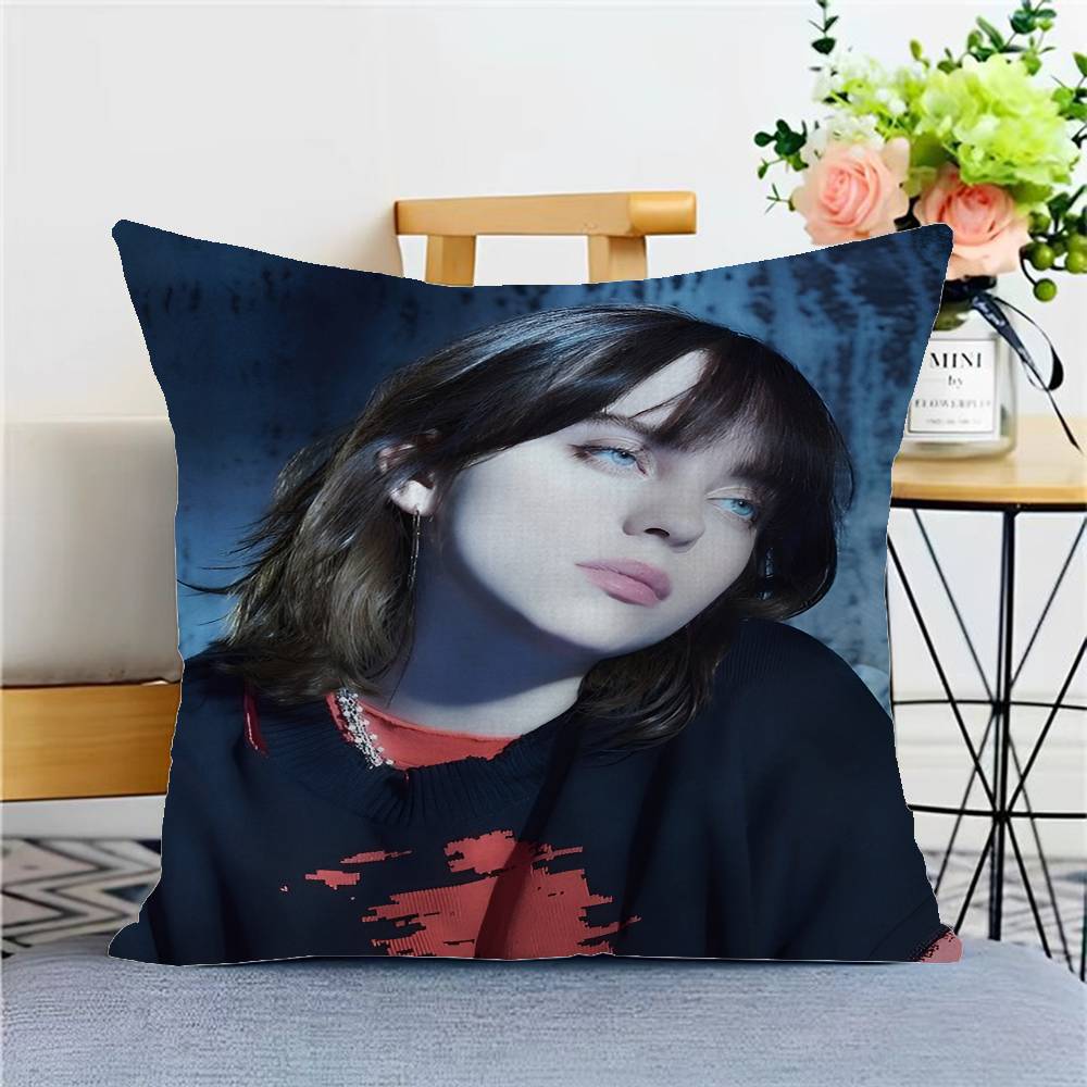 B-Billie E-Eilish Pillow Anime Pillow Sofa Bed Head Pillow Cover Cushion Cover 45x45 Cm Fashion