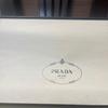 Used PRADA Saffiano Leather Long Wallet Light Blue