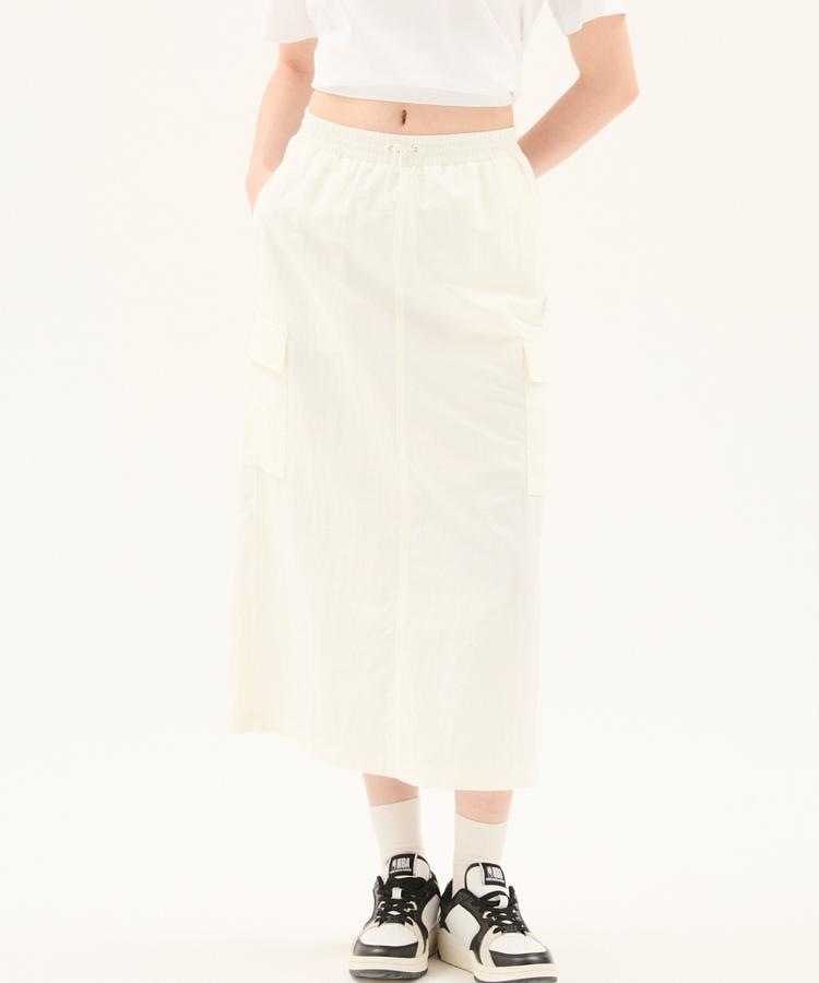 Enbiei Play Cargo Woven Skirt (N251Sk710P) White