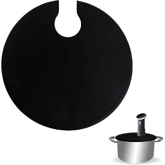 Sous Vide Precision Cooker Silicone Lids Compatible with Anova Fits Up To 10.5" Stock Pots, Silicone Sous Vide Lids for Prevent Water Evaporation and