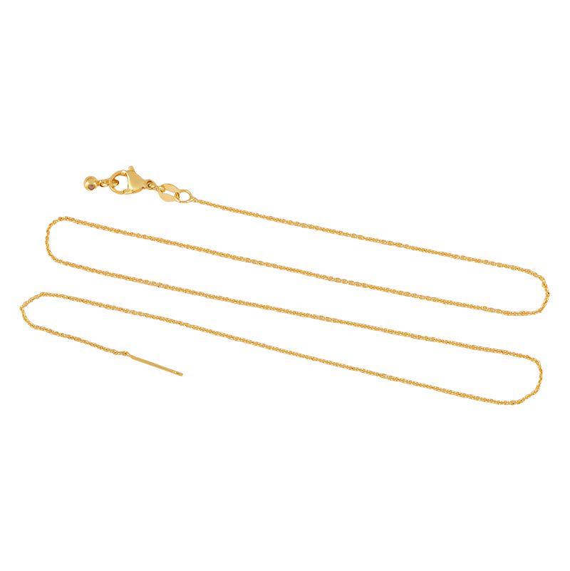 Funkelnde 18 Karat Vergoldete Verstellbare 50 cm Kreuzkette Vielseitige Anstecknadel-Halskette - Handgefertigte DIY-Kette