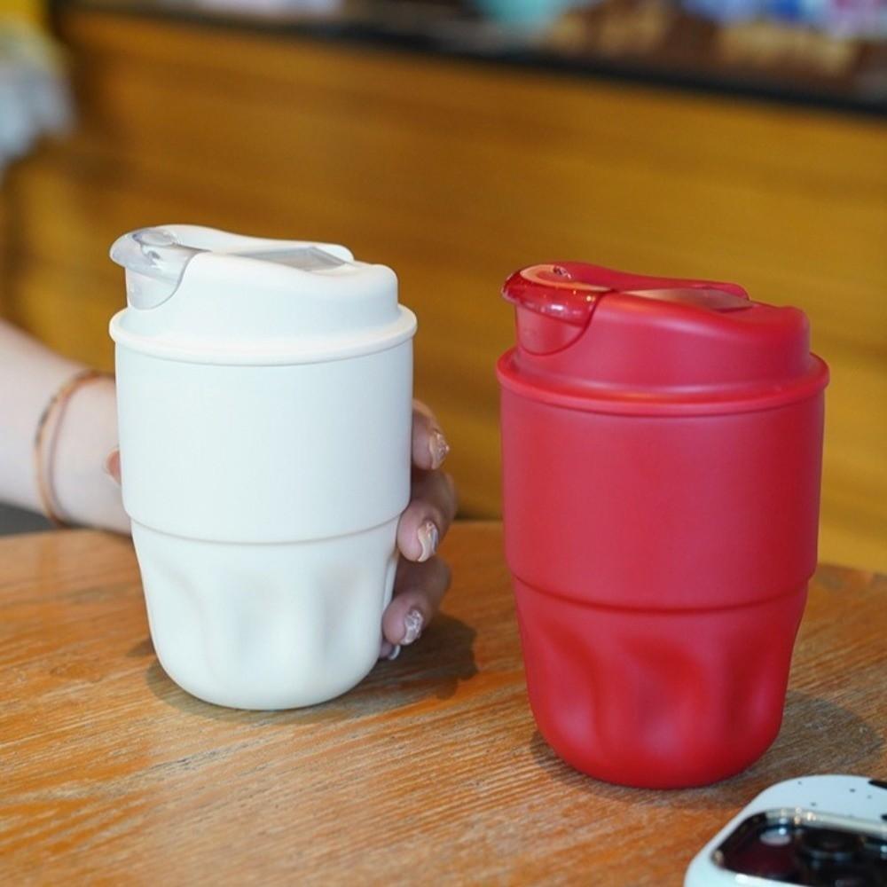 Spill Proof Lid Travel Coffee Mug 260ML Car Thermos Cup Petal Cup Insulated Coffee Cup  Car Use