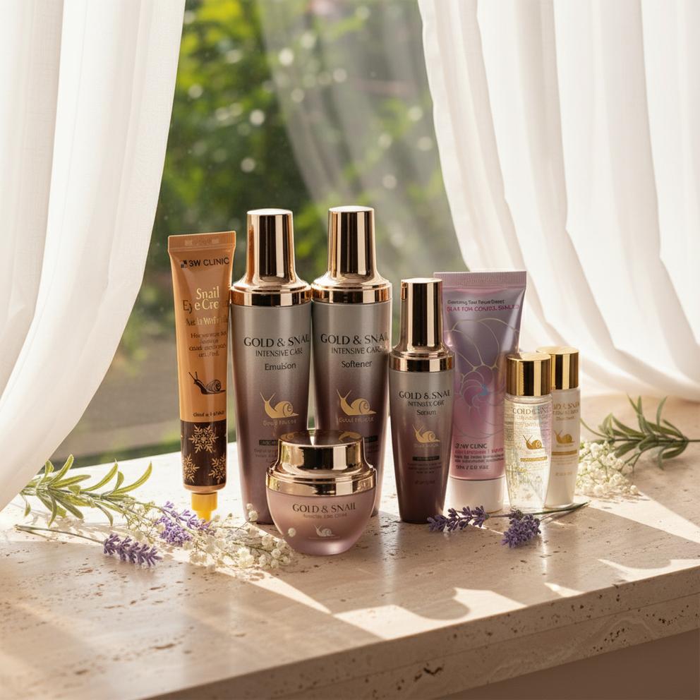 3W Clinic Snail Moisturizing Skin Care Set