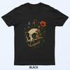 Gothic Cottagecore Cat Skull Floral Goblincore Witchy Wicca T-Shirt