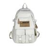 Fashionable casual large capacity multi-pocket labeling contrast color school bag for men and women students 23 autumn and winter new backpack