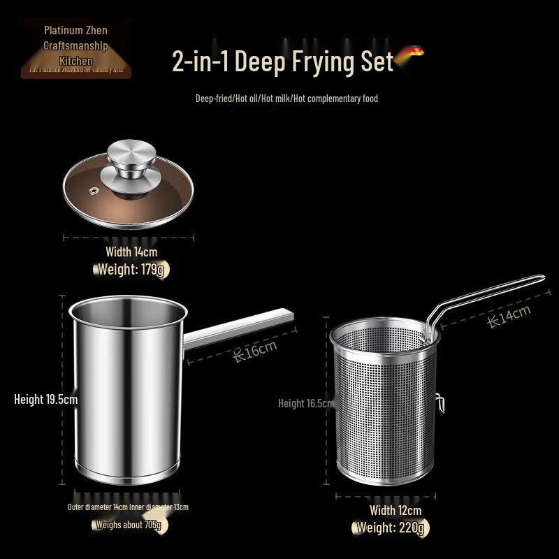 Bozhen Jiangchu 304 Stainless Steel Mini Deep Fryer