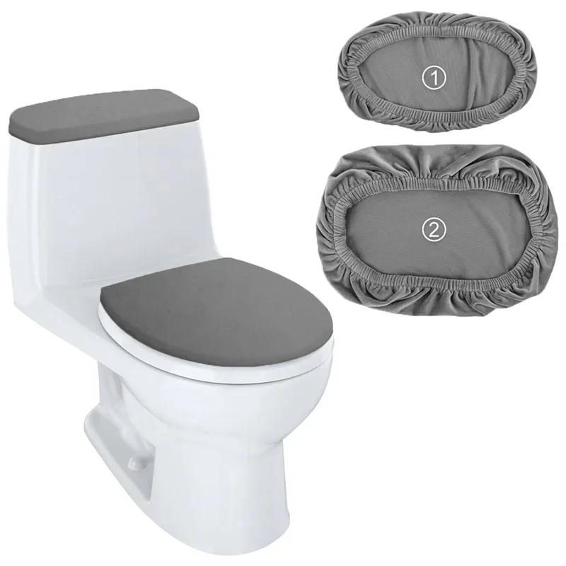 1 set Copri sedile WC in velluto elasticizzato Copri coperchio cassetta WC Cuscino WC Universale Lavabile Accessori Bagno Casa Hotel