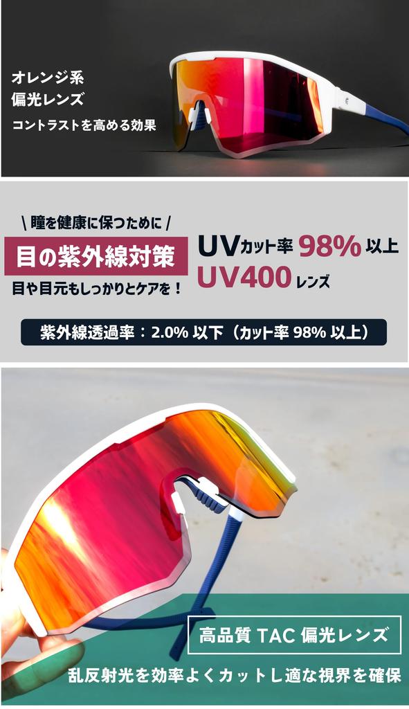 GORIX Spolaryzowane Okulary Sportowe z Polaryzowanymi Lustrzanymi Soczewkami UV Białe x Niebieskie Szosowe Duże Świetne dla Mężczyzn i Kobiet Okulary, Soczewki, Ochrona, Soczewki,