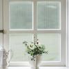 Reeded Glass Window Film, Window Privacy Film, Frosted Window Vinyl, 3D Decorative Window Decals Non Adhesive for Bathroom