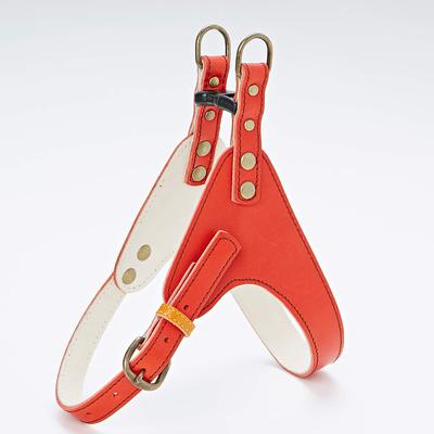 ADD. MATE Antique Leather Style Harness, XS, Red