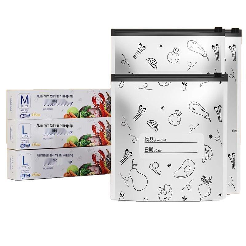 Potravinářské hliníkové fóliové zipové úložné sáčky pro uchovávání čerstvosti, mrazení masa a zeleniny