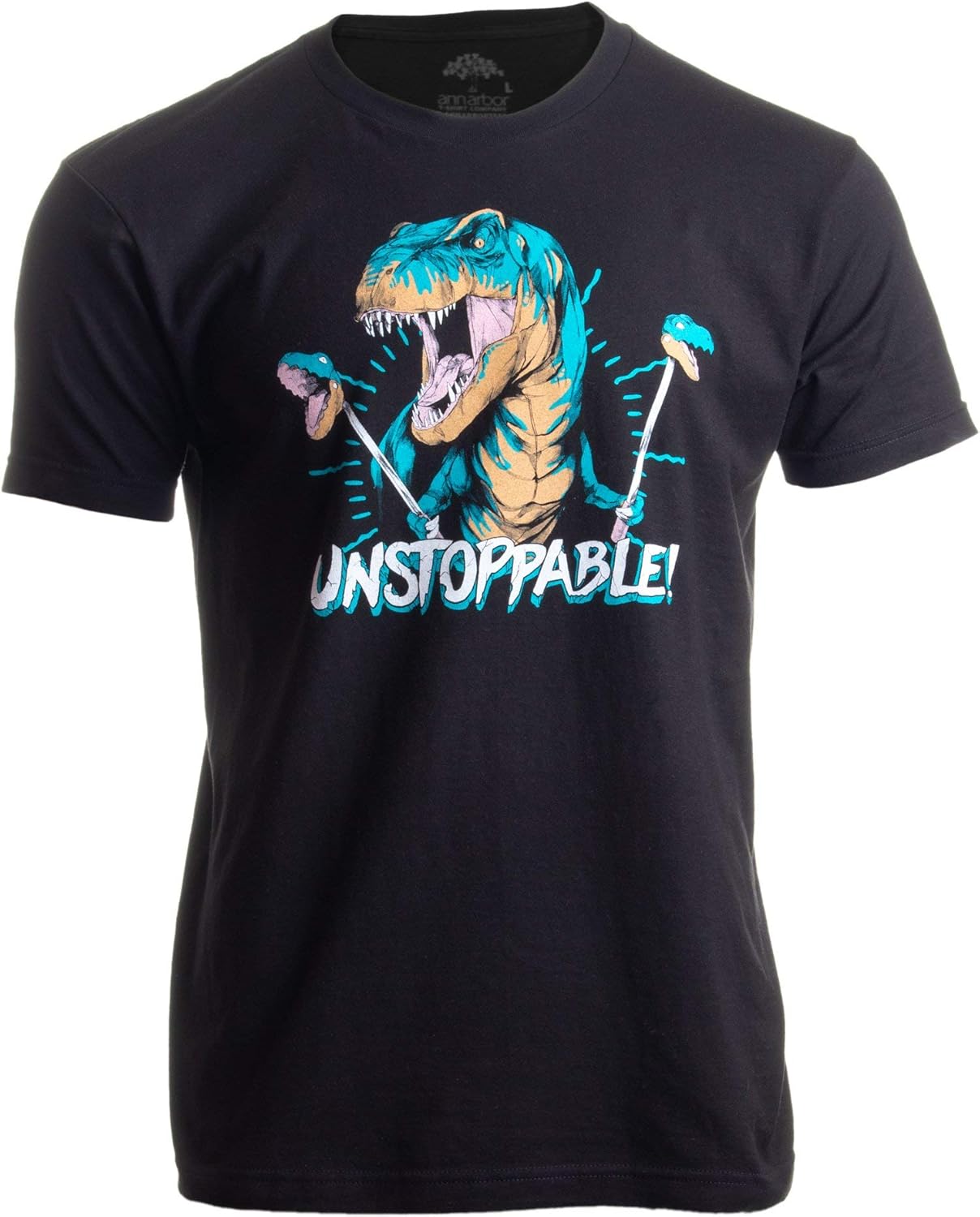 Unstoppable T-rex | Funny Dinosaur Dad Joke Silly Humor for Men Women T-Shirt S разноцветный