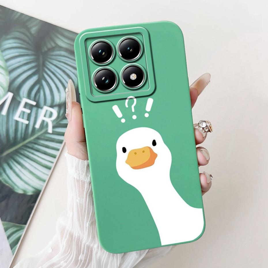 Cartoon Case For Xiaomi 14T Pro / 14T 5G Lens Protective Jelly Soft Silicone Cover For Xiaomi Mi14T 14TPro Phone Cases