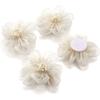 4pcs 5cm Organza Artificial Flowers Colorful Fabric Flowers With Stamens For DIY Wedding Party Home Clothing Headwear Decoration