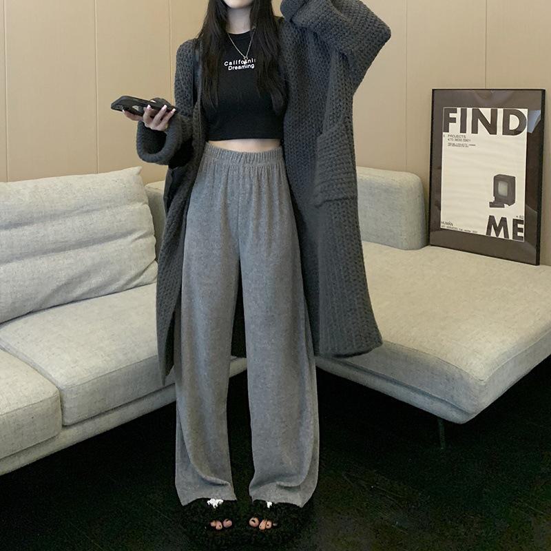 

Женский свободный облегающий кардиган в корейском стиле — универсальный вариант для осени и зимы One Size серый