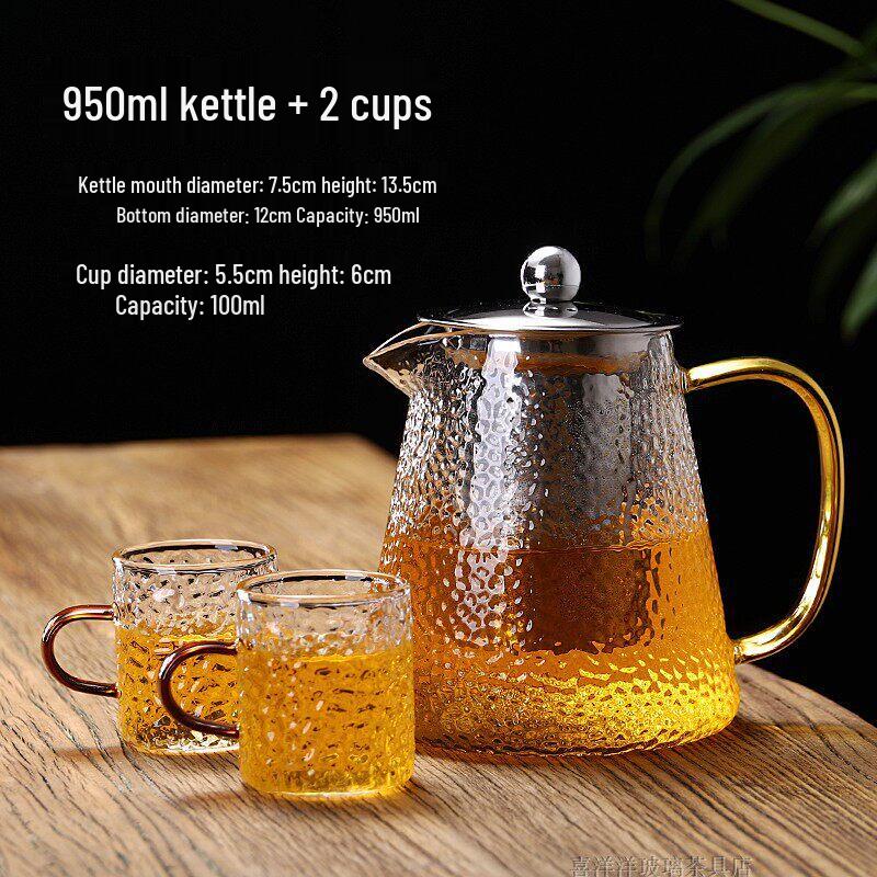 Large Thickened Heat-Resistant Glass Teapot Set