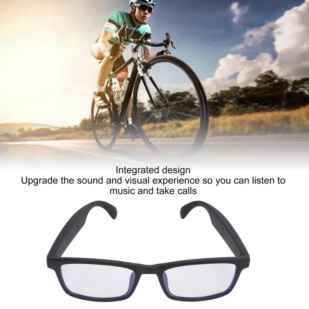 Lightweight 160mAh Lithium-ion Smart Glasses with Long-lasting Blue Light Filtering, 4 Hours Playtime and 5 Hours Talktime, Includes Glasses Case