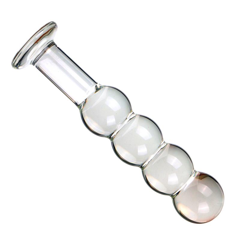 VaHppy Anal Masturbation 3/4/5 Glass Beads 5CM Gay's Sex Toys SM BDSM Anal Plug Unisex Large Long Style