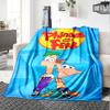 1pc Phineas and Ferb1 Blanket, Gift, for Men and Women, Soft Blanket, Good for Sofa Bed Couch Travel, Lightweight Flannel Blanket