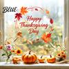 Autumn Maple Leaf Decals Thanksgiving Window Clings Wreath Static Glass Stickers for Holiday Home Decoration Removable Watercolor Windows