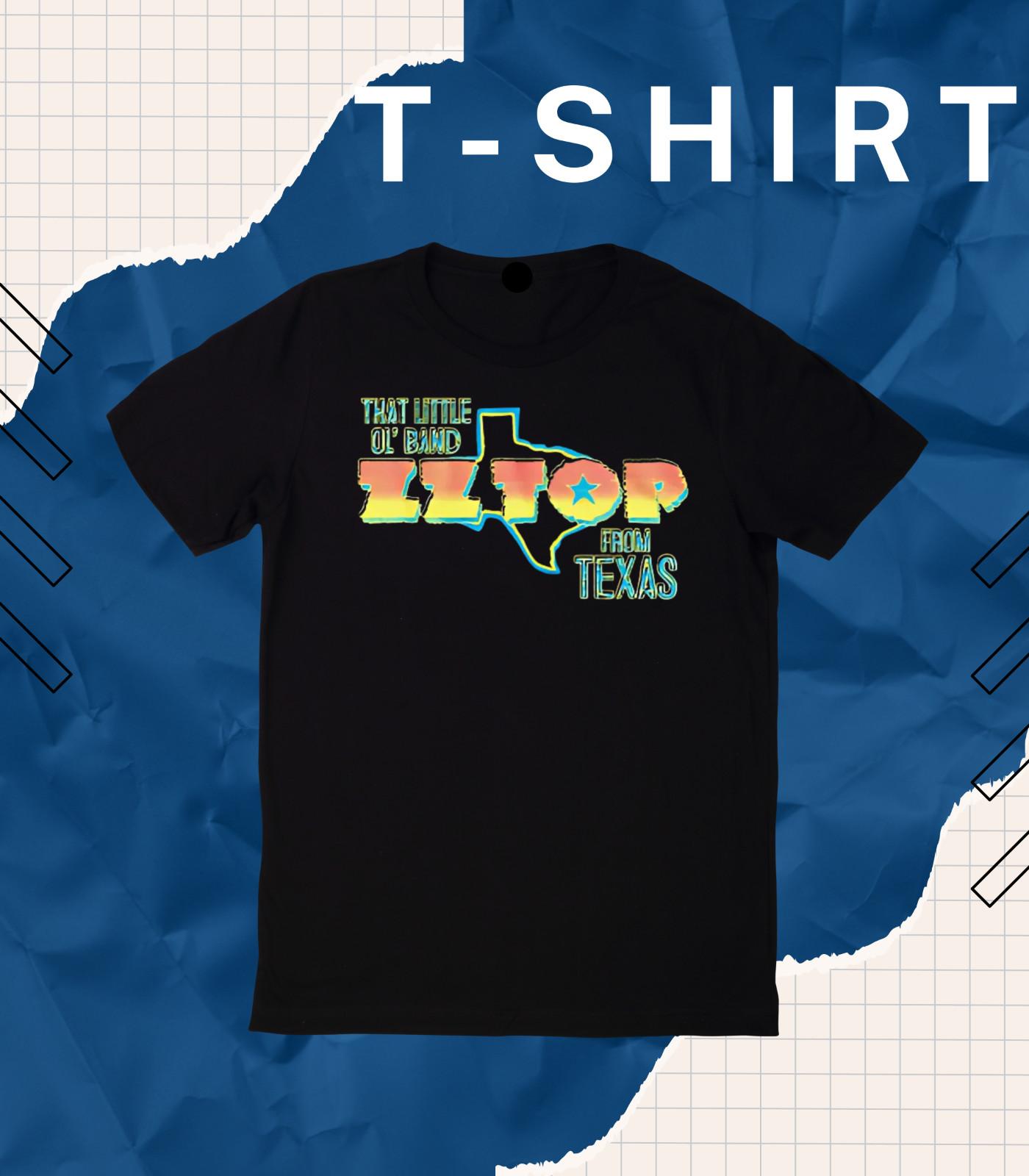 

ZZ Top Little Rock Band from Texas Beards Album Concert Tour Merch Men T-Shirt Mens Womens Tees Top. M