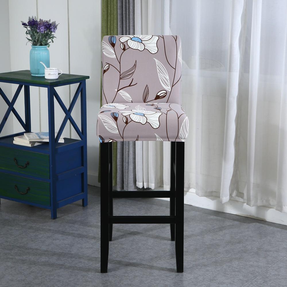 Anti-dirty High Stool Bar Chair Cover Stretch Counter Chair Cover Banquet Dining Kitchen Room Bar Chair Protector Housse De Chaise