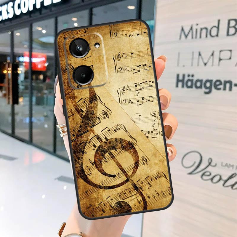 

Music Note Symbol Piano Case For Realme GT7 Pro GT6 11 12 13 14 15 Pro Plus C55 C53 C35 C33 C61 C65 C67 C53 C71 C75 Realme C63 4G