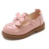Girls Kids Black Princess Leather Shoes Korean British Style Soft Sole Flat Shoes