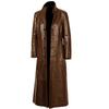 New large size leather jacket European and American men's locomotive trench coat PU leather coat