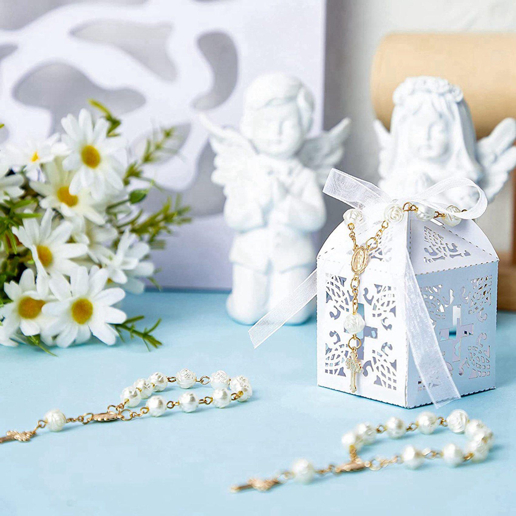 A84X-100Pcs Baptism Favors With Cross Mini