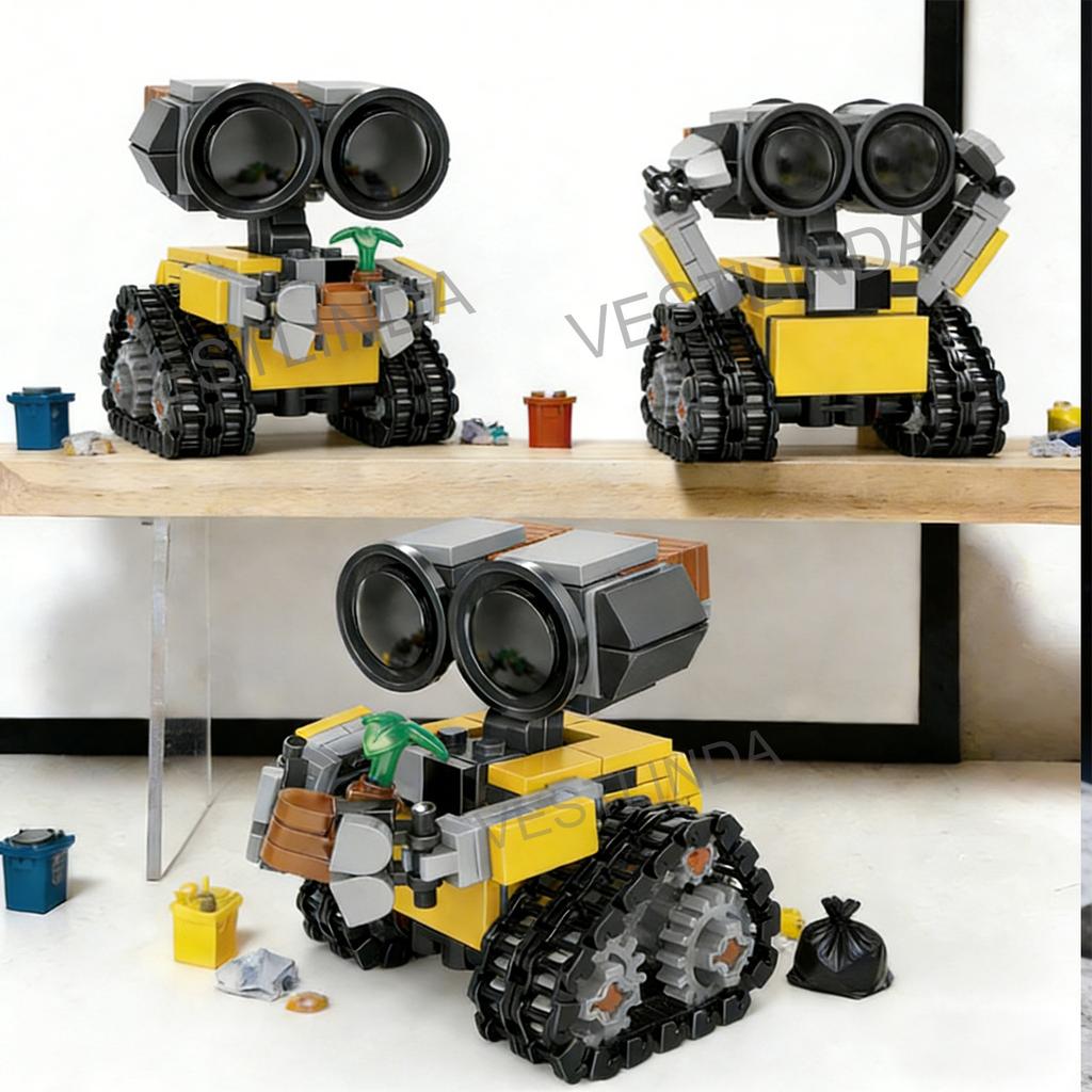 1/2PCS Space Wall E Robot Assembling Blocks MOC Movable Humanoid Robot Splicing Assembling Toys Educational Toys Game Peripheral