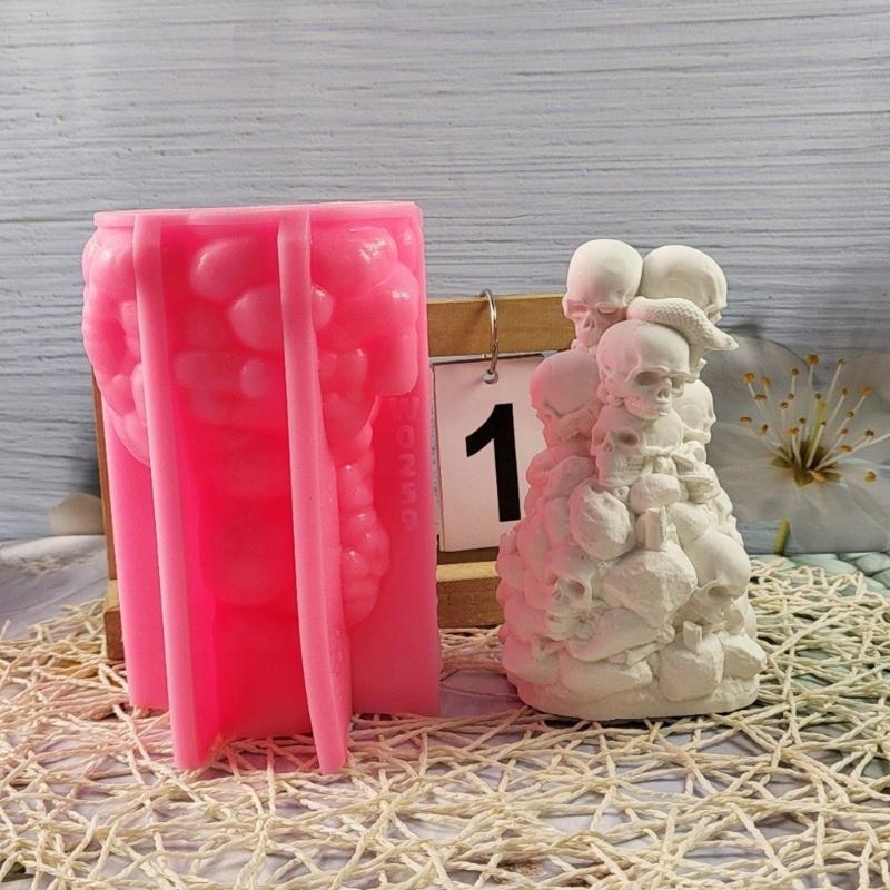 Halloween Skull Silicone Molds Silicone Concrete Cement Mould for Epoxy Resin, Plaster Decoration, Halloween Present