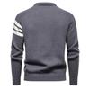 Herbst und Winter Amerikanischer Retro Herrenpullover Rundhals Strickpullover Pullover Lässig Farbblock Unterziehpullover Pullover