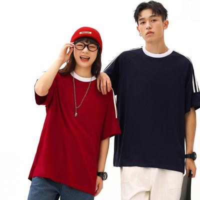 High Quality 220G 100% Cotton Large Size Tee Shirt Summer Stripe T Shirt for Women Harajuku Oversized T-shirt Y2k Tops UNISEX Hip Hop Streetwear