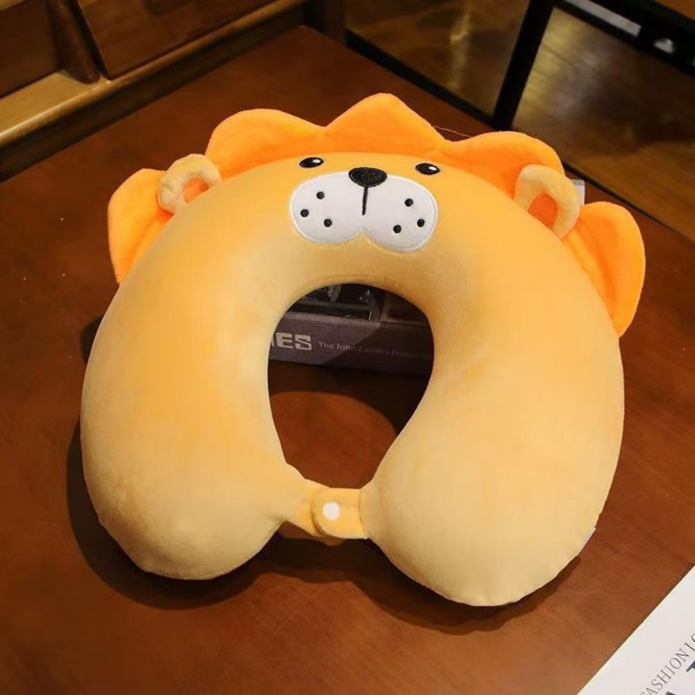 Animal Neck Support Cushion Double-sided Napping Headrest Pad Travel U-Shaped Pillow  Home