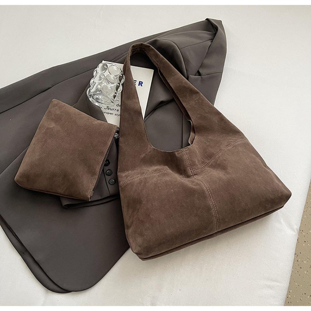 

Brown Hobo Bag Handbag Ladies Tote Bag Cute Suede Shoulder Bag Travel хаки