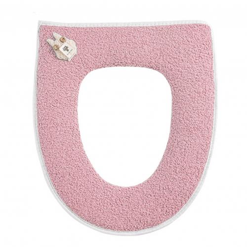 Toilettensitzkissen, süßer Teddy-Samt-Toilettensitz, Reißverschluss, Toilettensitzbezug, Toilettensitzbezug, Unterlegscheibe, Toilettenschutz, Toilettenschüssel