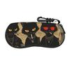 Schwarzes Katzen Brillenetui Hülle Reißverschluss Sonnenbrillenetui Unisex Reise Brillenetui Vintage Brillenetui