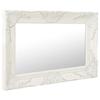 VidaXL Miroir mural style baroque 60x40 cm Blanc 320328
