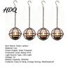 Outdoor Solar Hanging Lanterns Lantern Waterproof Lantern with Tea Light Metal Garden Lights Iron Ball Candle Holder for Backyard Patio Decoration