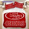 San Francisco 49ers Pattern Bedding Quilt Set Quilt Cover Pillowcase Home Decoration Birthday Gift (1 * duvet cover + 2 * pillowcase, without core)