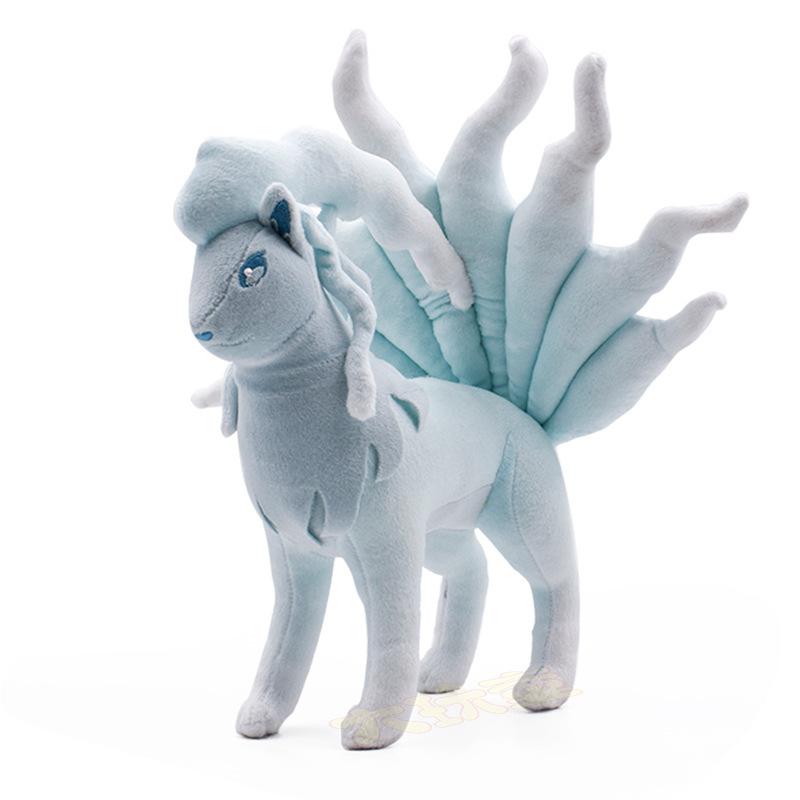 

Стоящая ледяная девятихвостая плюшевая кукла Белая лиса Девятихвостая лиса Ледяная шестихвостая кукла Игрушка-кукла 25cm синий