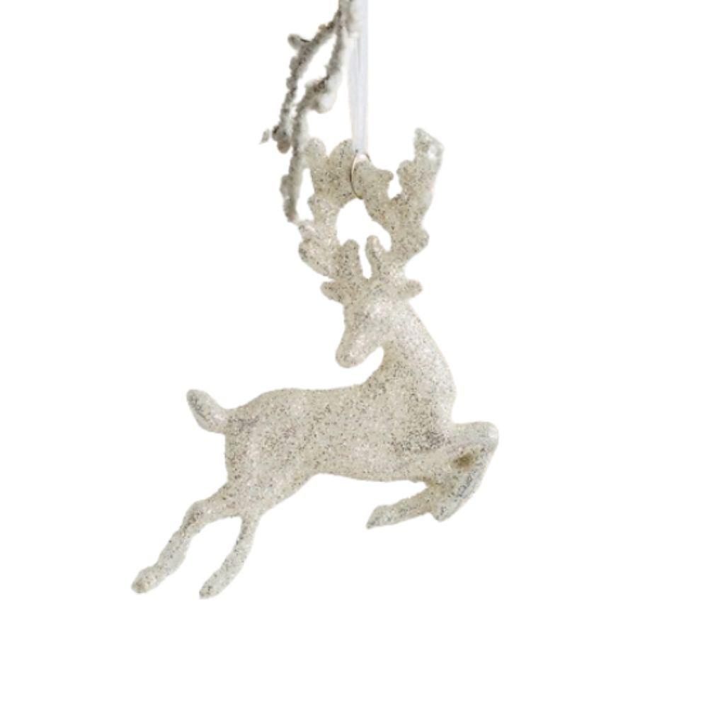 Niedliche Weihnachtsglitzer Elch Anhänger Cartoon Weihnachtsbaum Dekoration Partygeschenke