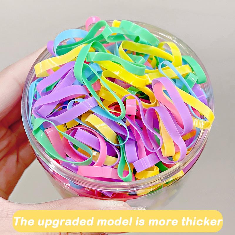 500PCS Upgraded Thickened Elastic Hair Bands For Women Girls Durable Hair Tie Not Easy To Break Rubber Bands Hair Accessories
