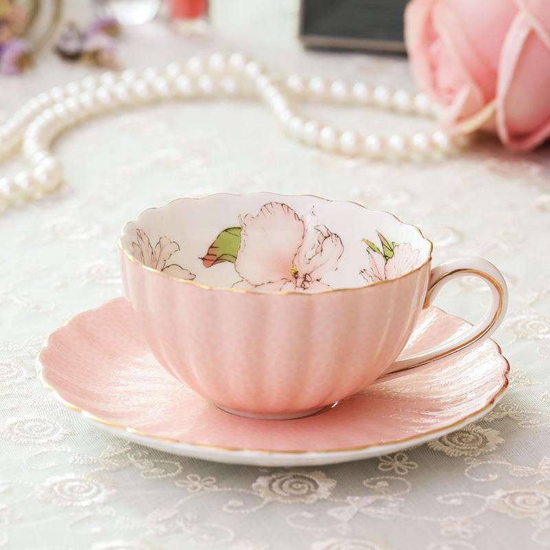 European Style Coffee Cup Set Household Flower Tea Cup