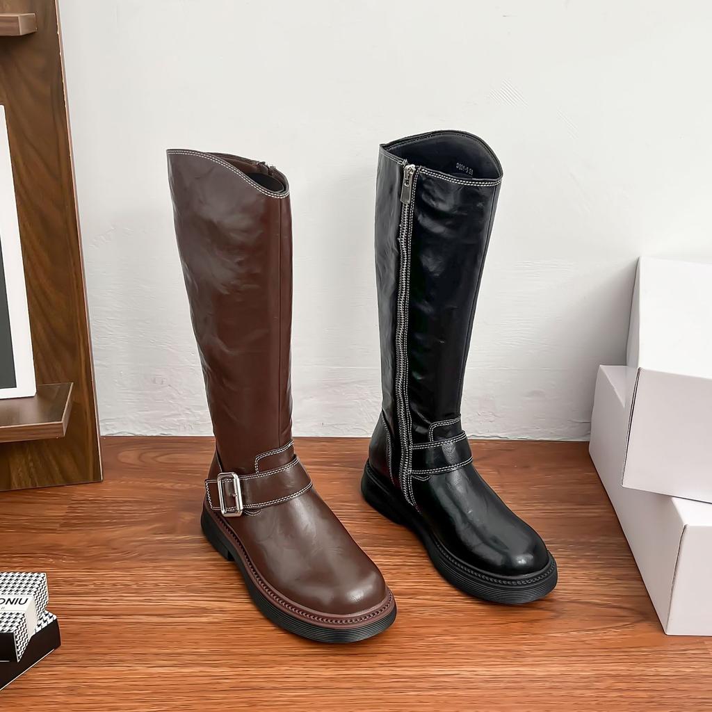 Grape Mother Winter New Retro Knight Boots Women's Boots Side Zipper Short Boots Children's French Fashion Women's Boots