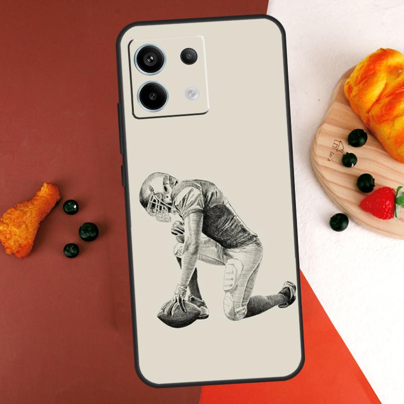 American Football Case For Xiaomi Redmi Note 14 13 Pro 9 10 11 12 Pro 10S 11S 12S Redmi 14C 13C 10C 12C Coque