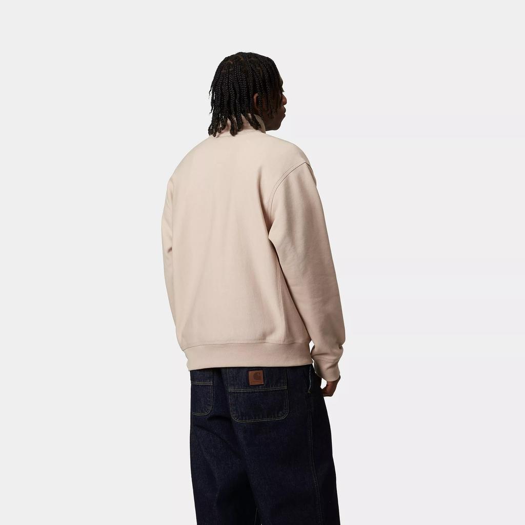 Carhartt WIP American Script FW24 Half Zip Sweatshirt Unisex sweatshirt Peanut I027014-2LP-XX