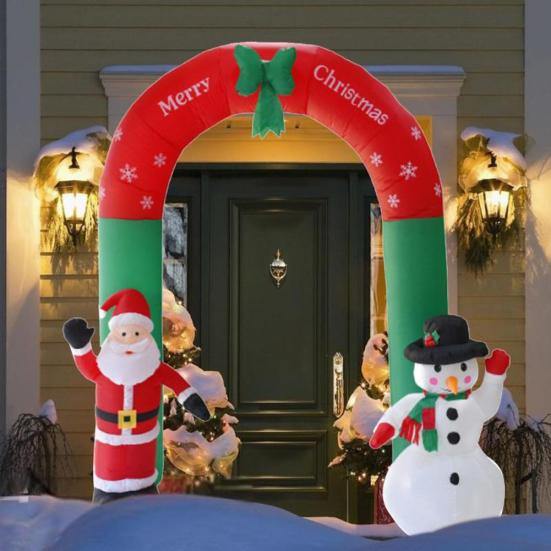 Christmas Santa Claus LED Inflatable Archway Garden Yard Xmas Party Props Decor